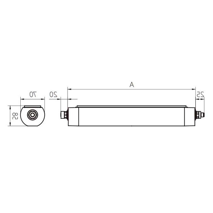 Power 24W, size A= 650 mm x 70 mm, MQAL-48-SDL, A70102